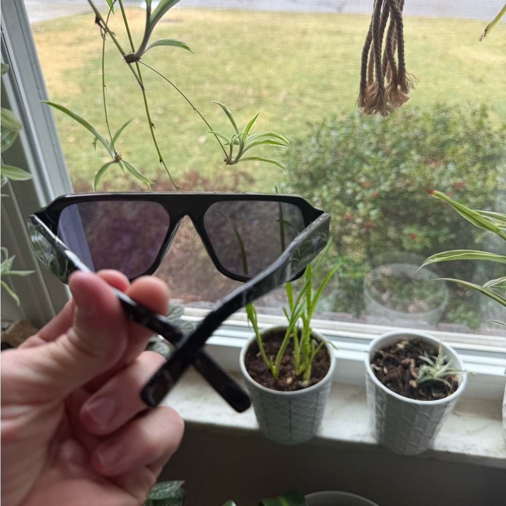 Prada Black Rectangular Sunglasses - image 6